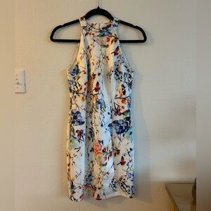 VENUS Multicolor Floral Backless Dress